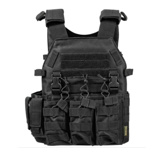 COLETE TÁTICO MODULAR PLATE CARRIER PRETO ROSSI
