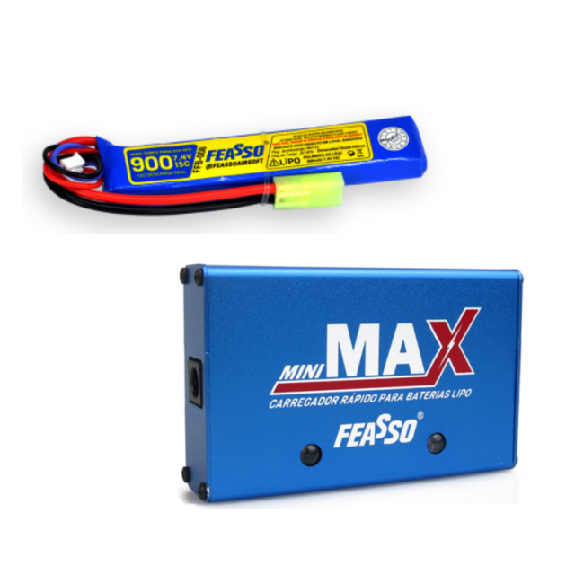 Kit de upgrade bateria FFB-008 + carregador LIPO 7.4V.