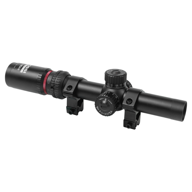 LUNETA LPVO ROSSI 1.2-6X24 RETÍCULO ILUMINADO MILDOT – TRILHO 11MM