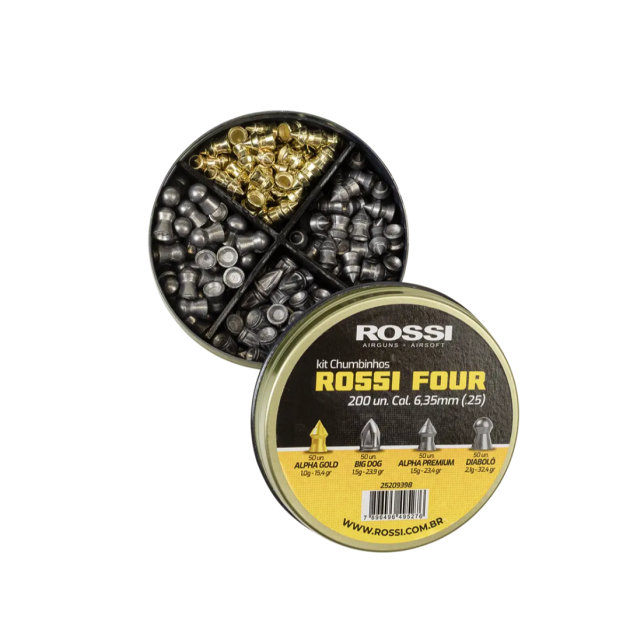 KIT CHUMBINHOS ROSSI FOUR CAL. 6,35MM (200 UN)